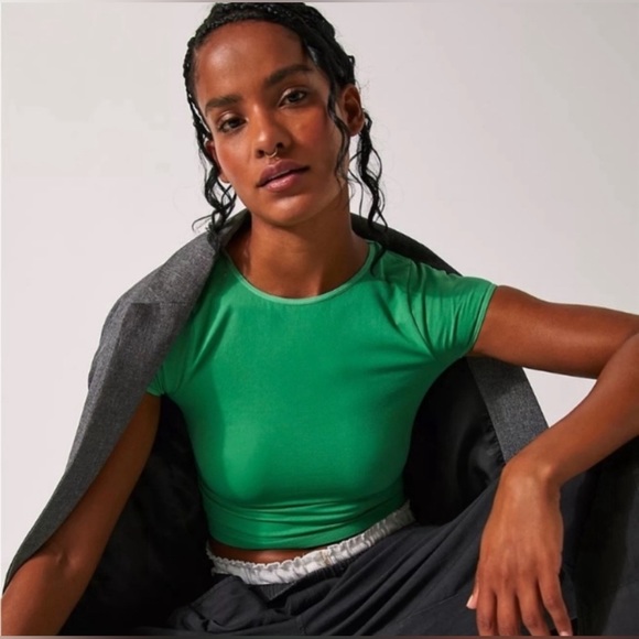 Free People Intimately | Cap Sleeve Seamless Cami NWOT | Green - Picture 1 of 8